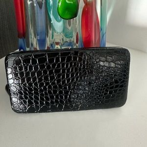 Black Faux Crocodile Purse/Wallet